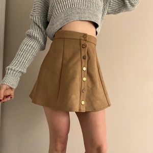Tan flare skirt